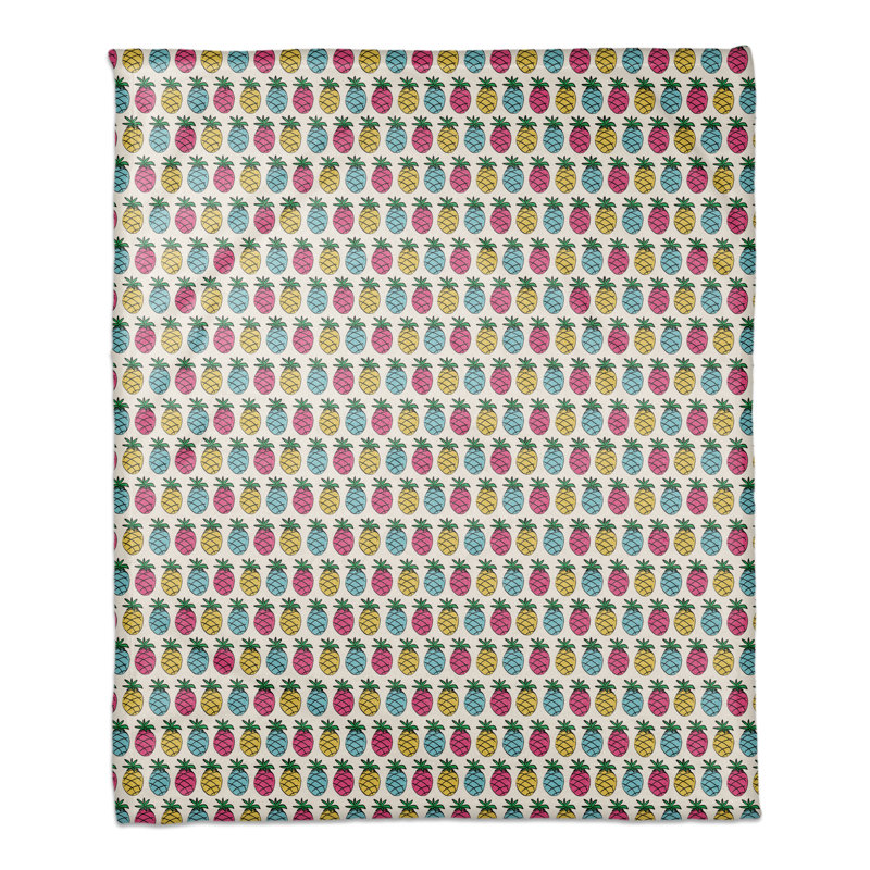 Jeté polaire Bright Pineapples