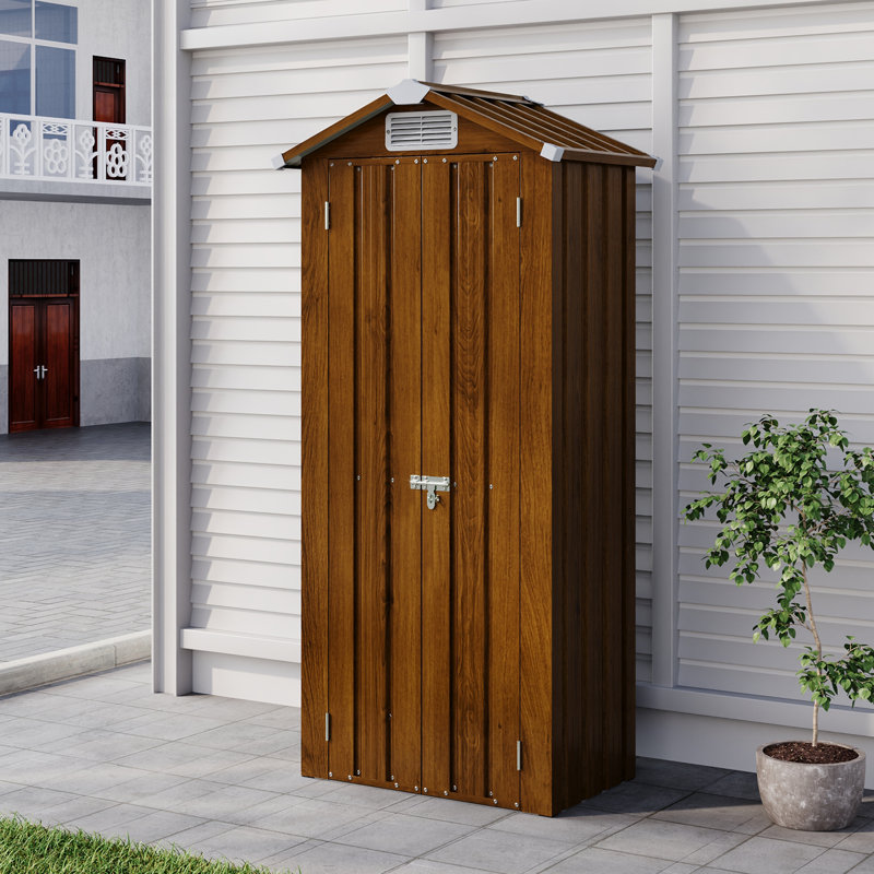 2.7X1.9FT Storage Cabinet Metal Garden Shed with Lockable Door