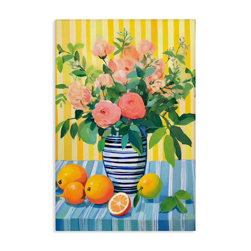 Toile à motif floral d'agrumes, design by Creative Studio, H 24 po x l 16 po