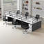 Rectangle 6 Person Benching Workstation with Cable