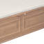 Banc de rangement rustique en bois massif avec charnière de sécurité et coussin beige-1158126909