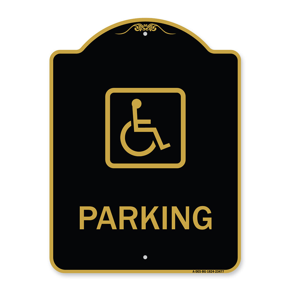 Signmission Designer Series Sign - Parking (Handicapped Symbol) | Green ...