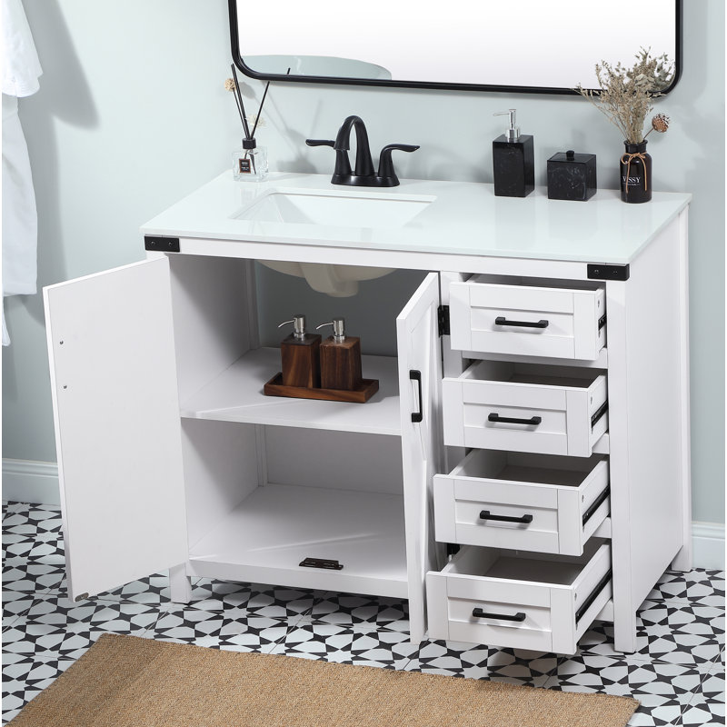 Ensemble de meuble-lavabo simple 42 po Grant, Blanc