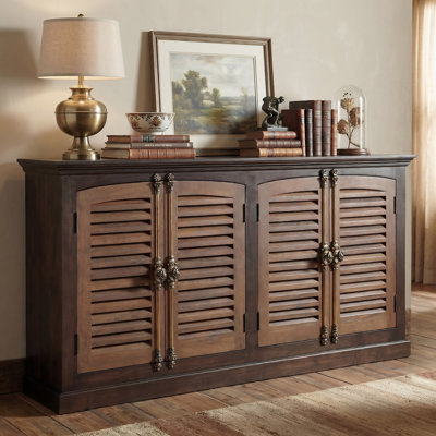 4-door Shutter Solid Wood Sideboard