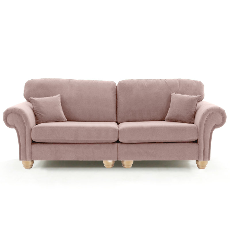 Foreston 4 Seater Velvet Sofa, Dusky Pink
