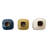 3-Piece Enameled Metal Square Vases