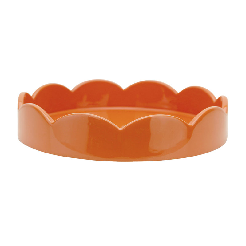 Plateau festonné 8,5 x 8,5, Orange