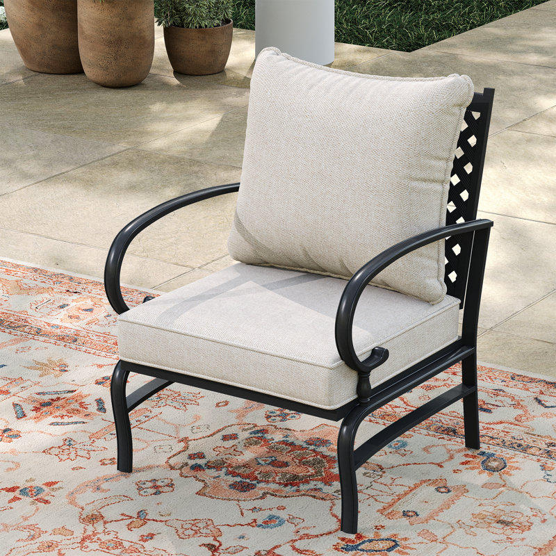 Bular 23.8" Outdoor Single Sofa , Beige