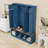 Modern Wooden Hall Tree with Bench, Hanging Hooks and Storage Cabinets for Entryway Organization-415508228