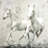 Two White Horse Running Print On Canvas-1877977280