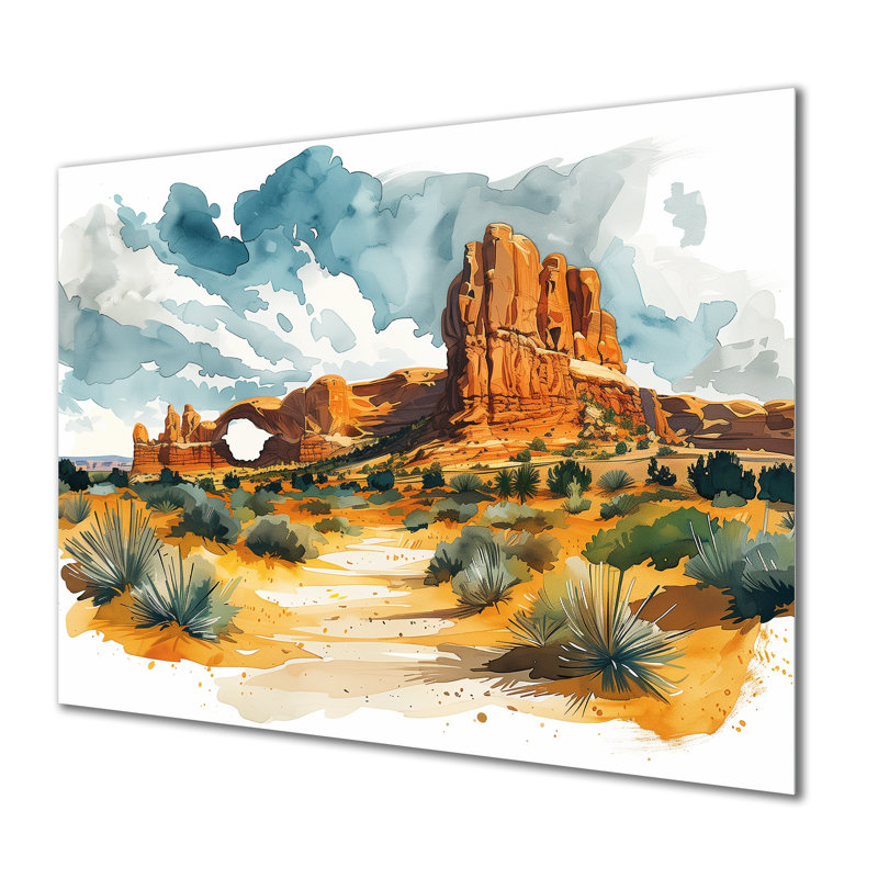 Décoration murale Arches National Park Desert Landscape I - Canyon, Métal métal, H 30 po x l 40 po x P 1,5 po