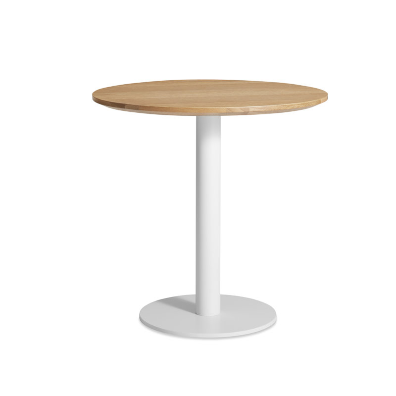 Table de salle à manger Easy Easy, H 29 po x l 30 po x L 30 po, Chêne blanc, Blanc mat