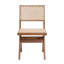 Ensemble de 2 chaises de salle à manger en rotin de style Mid-Century