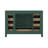 48 Inch Green Solid Wood Bathroom Vanity with Top and Storage Cabinet
