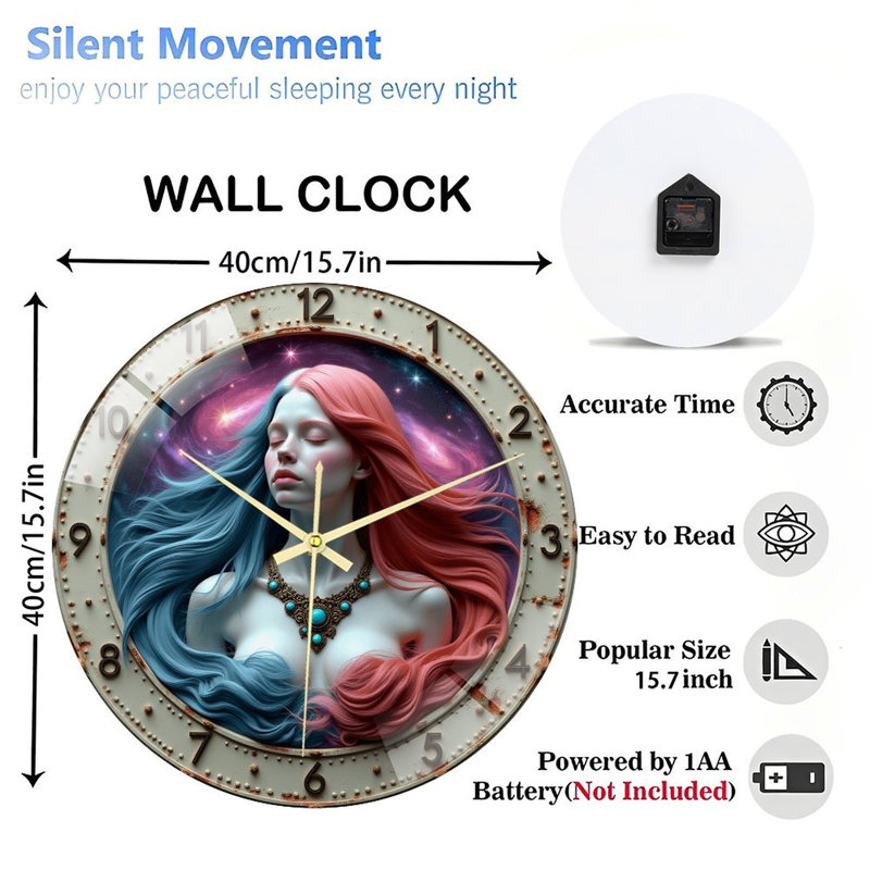 Horloge murale cosmique 16 po