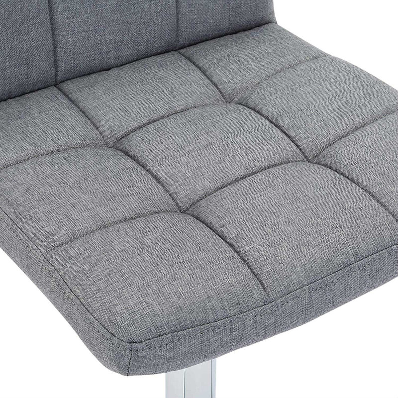 Cahya Fabric Swivel Adjustable Height Bar Stools