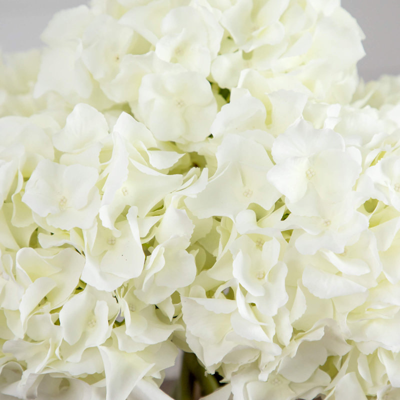 Wedding Collection 14In. Artificial Hydrangea Arrangement In Glass Vase