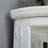 White Glass + Solid Wood Accent Cabinet