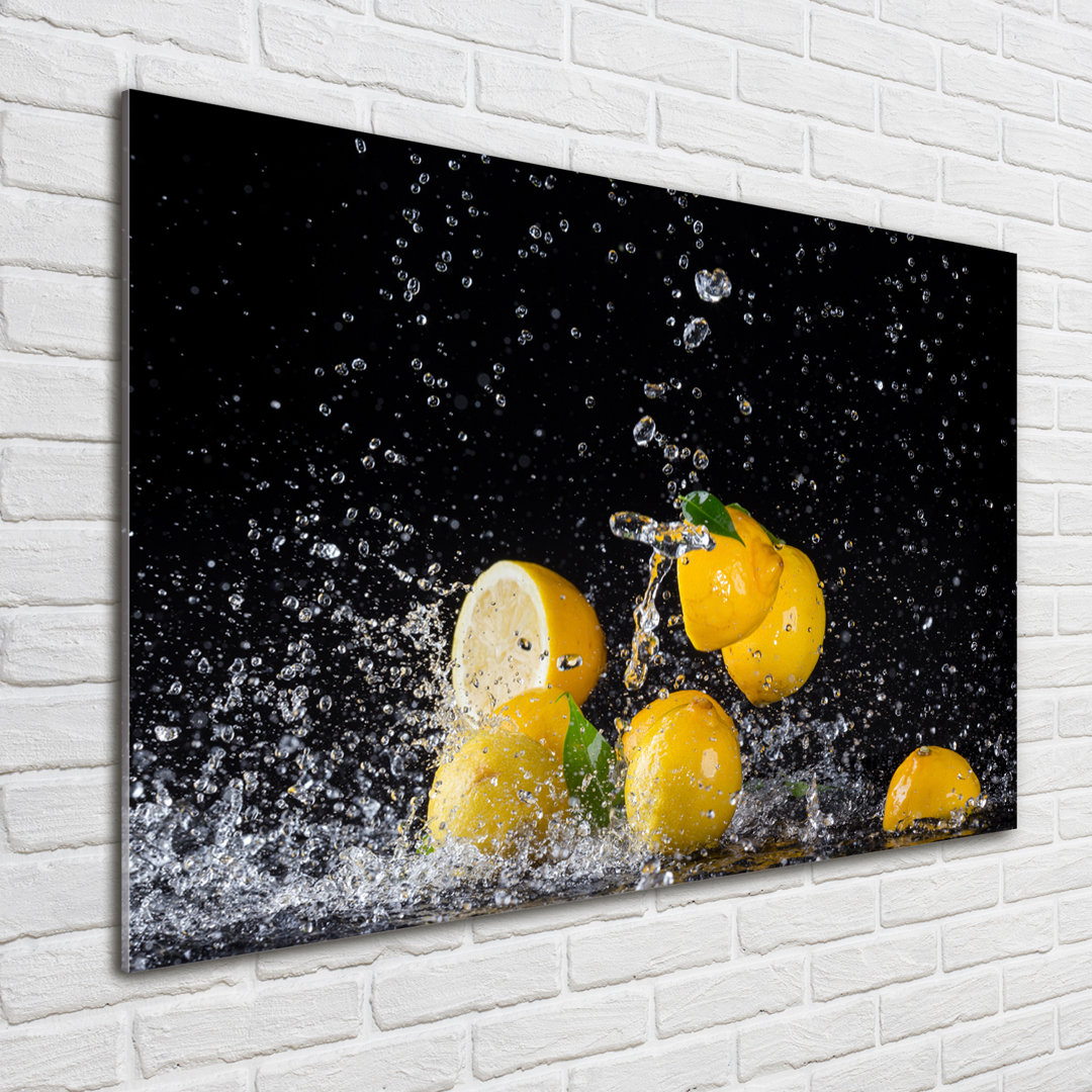 Glasbild Lemons And Water