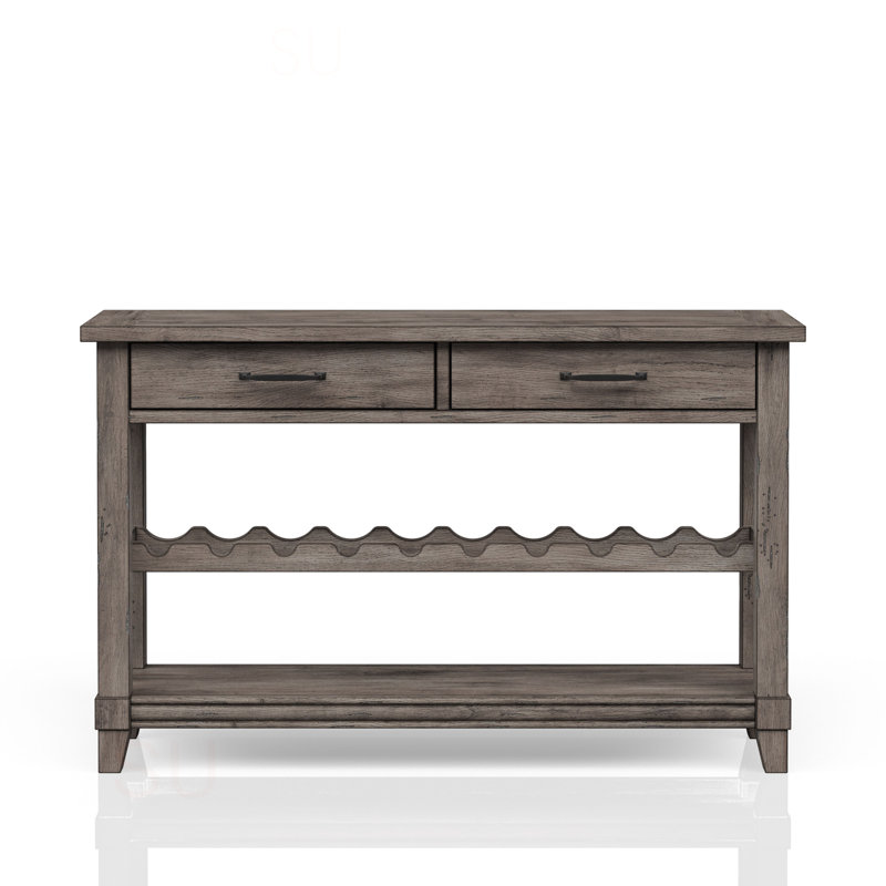 Console avec rangement pour bouteilles de vin et tiroirs de rangement