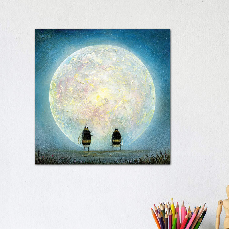 Fallen Moon par Nina Seven - reproduction d'art, Toile tendue, Pas de tapis, H 37 po x l 37 po x P 1,5 po