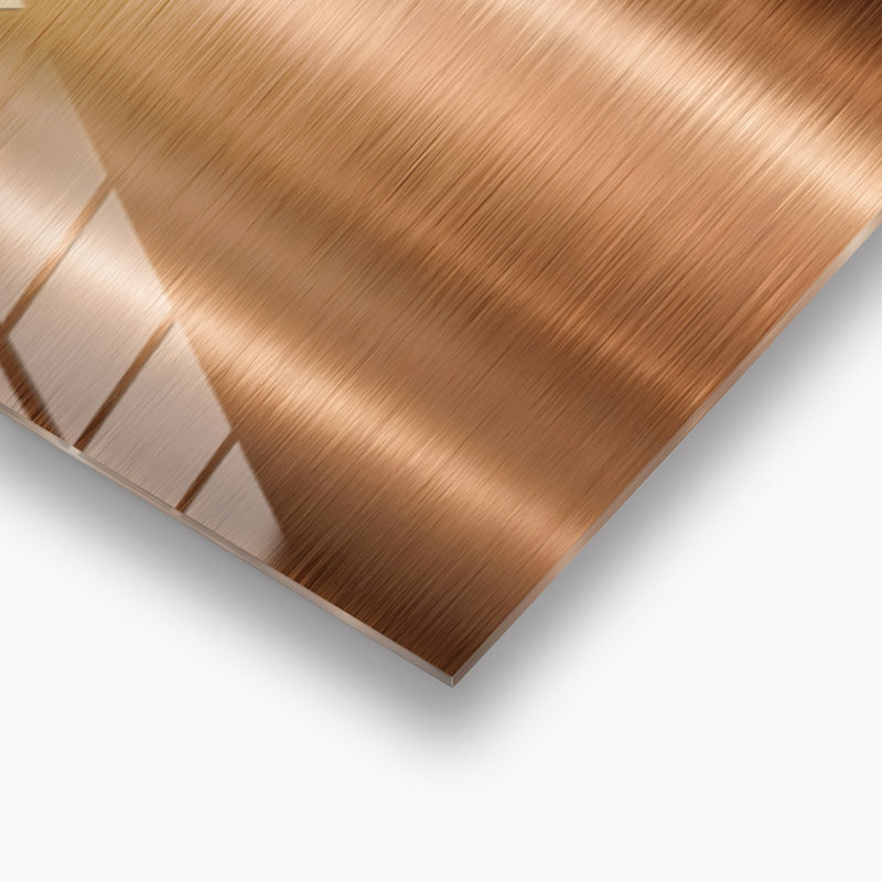 Dosseret en verre trempé bronze brillant, H 18 po x l 30 po
