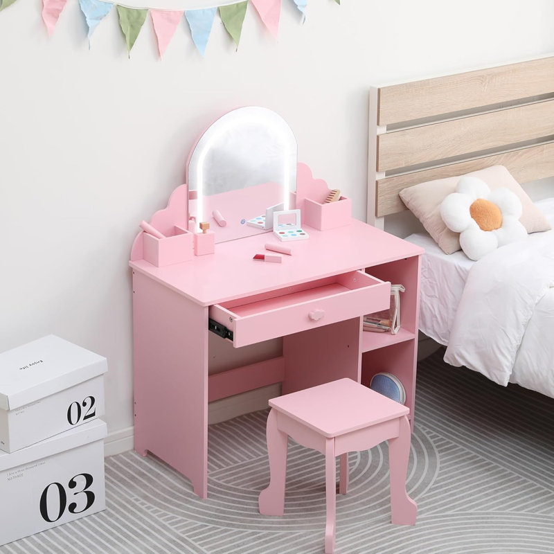 Dressing Table, Pink