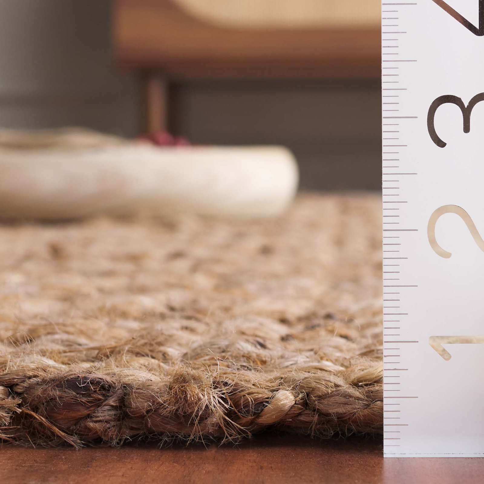 Parkerfield Natural Hand-Woven Jute Rug, Square 10'