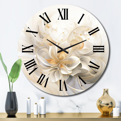 Horloge murale en métal Dreamy White