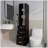 Piñon Bathroom Linen Cabinet with Glass Door and Drawers, Wengue