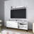 White Tv Stand Featuring Surface And Open Storage Area, 1-Door Design For Space Optimization, Arms Comfortable Height Shifting, Ideal Various Interior Styles, Particle Board Material, 20.9 In Tall