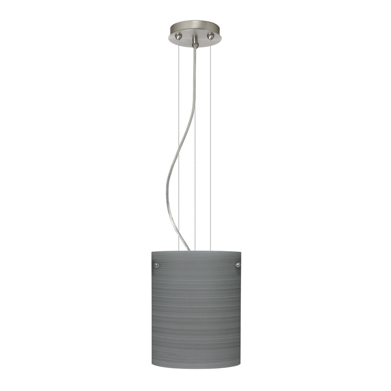 Tamburo 1 - Light Single Pendant, 9.875" H x 7.875" W x 7.875" D / Titan, Satin Nickel