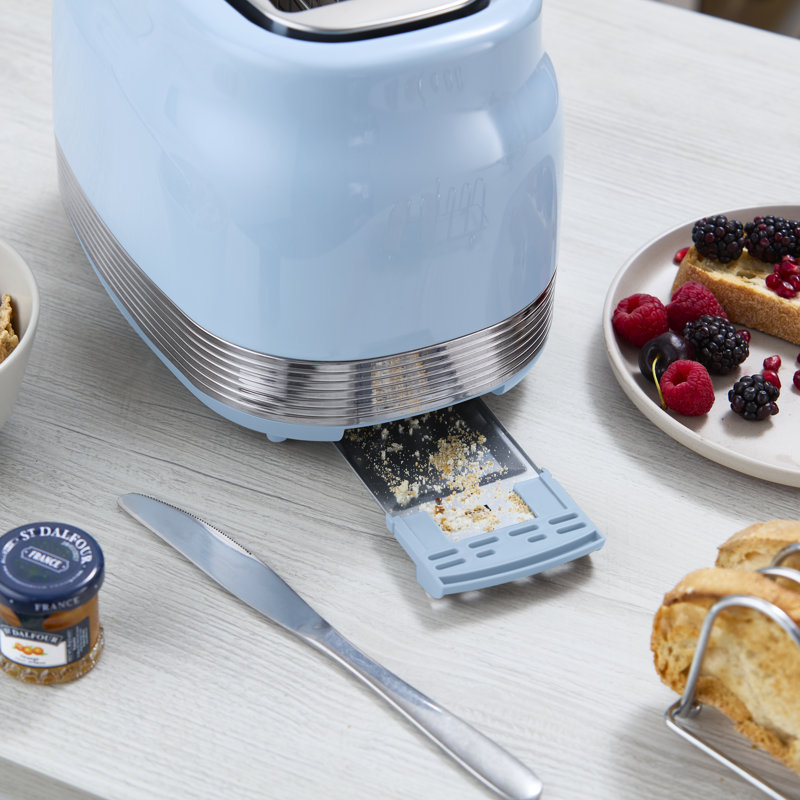 Swan  Retro 2 Slice Toaster with 6 Browning Levels for Toast, Bagels, Breakfast Muffins, Defrost/Reheat/Cancel, Hidden Cord Storage, Non-Slip Feet, 930W