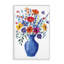 Giclée encadrée bleue Bouquet coloré, design par Lsr Design Studio-435470828-435470736