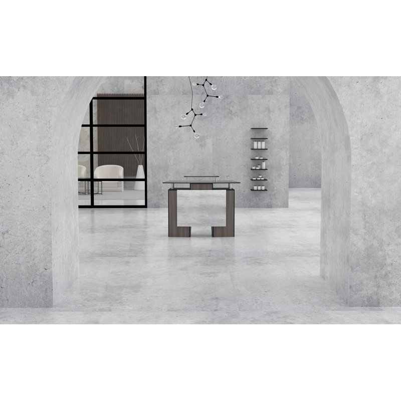 Rectangle Glass Reception Desk