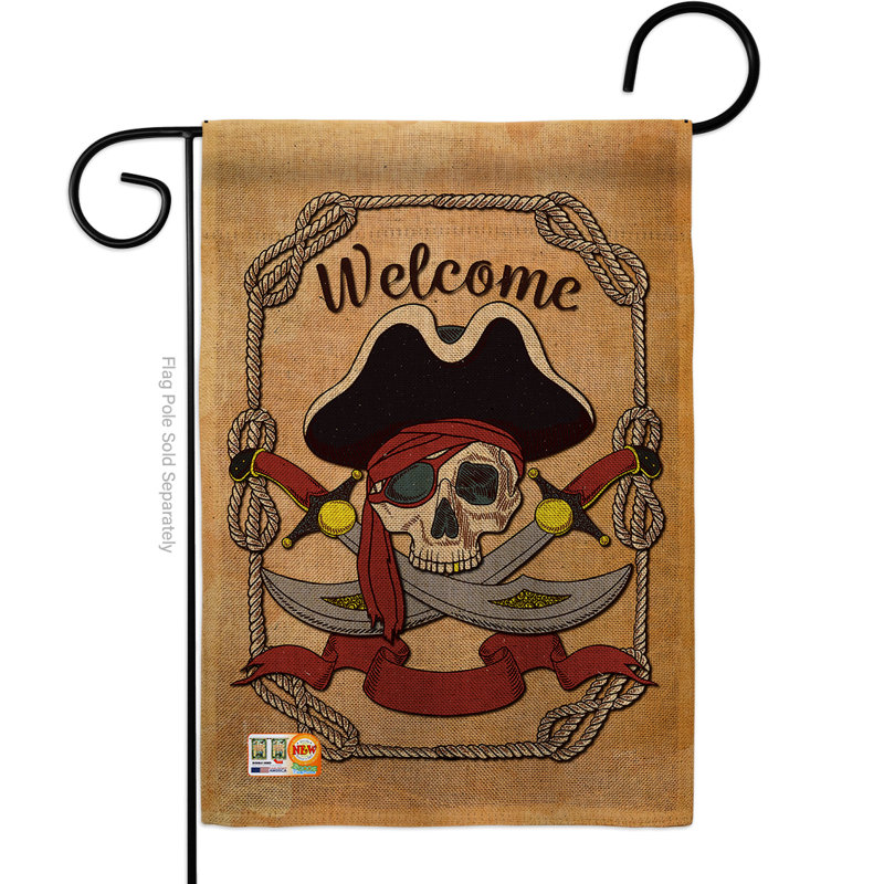 Drapeau de jardin Kirklin Ahoy Pirate