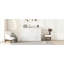 Lit escamotable double pleine grandeur avec tiroir et ensemble de prises et ports USB, structure à poulie, blanc-215652034