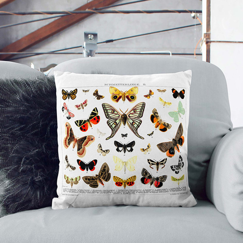 Square Cushion, 40cm H x 40cm W x 15cm D, White