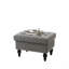 Pouf de rangement élégant capitonné avec garniture cloutée, repose-pieds multifonctionnel et solution de rangement pour les salons