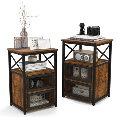 Hintz 40 cm W Bedside Table