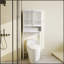 Étagère de rangement spacieuse pour toilettes, salles de bain privées et buanderies, optimisant l'espace et l'organisation.