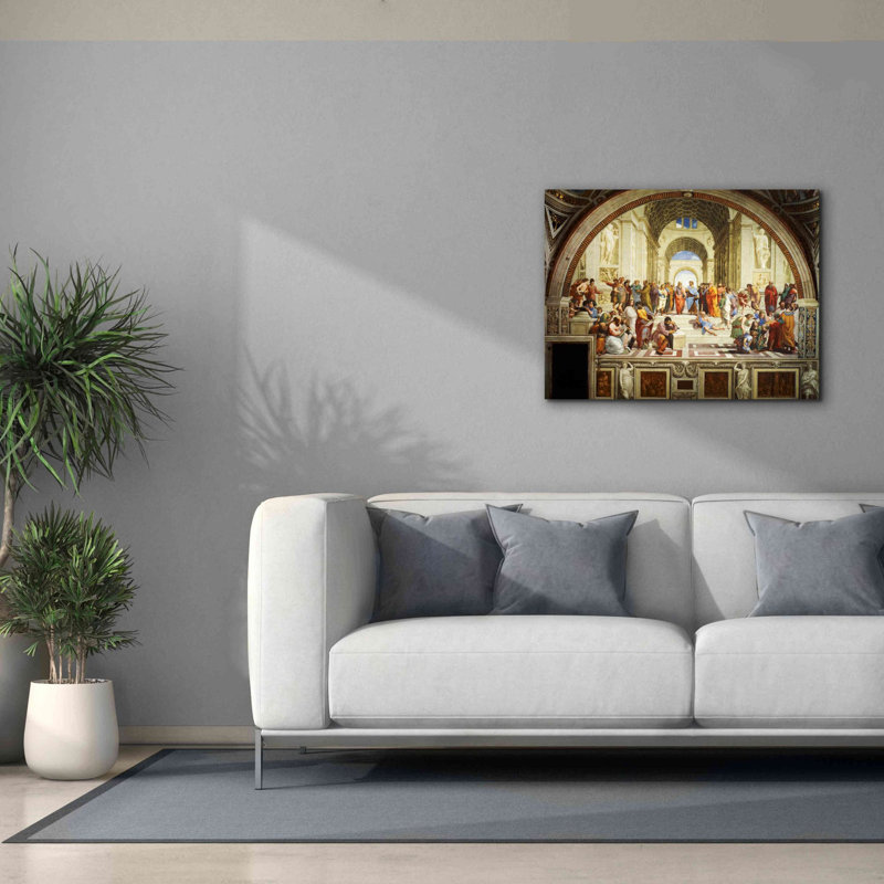 «The School of Athens» par Raphael, art mural sur toile, H 26 po x l 34 po x P 1,5 po