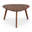 Table gigogne triangulaire en bois de noyer 2 pièces