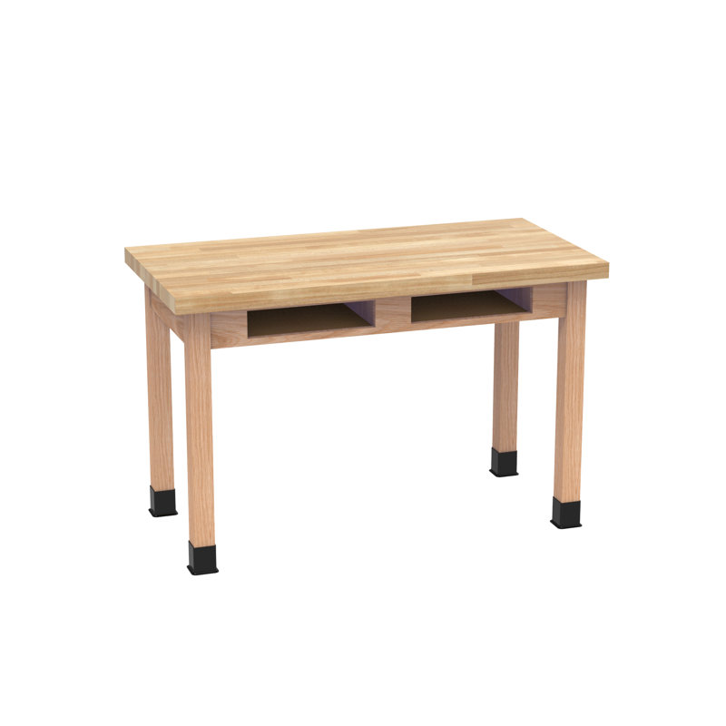 Série de tables à tablier à compartiments PerpetuLab avec différentes options de plateau et de taille, Érable naturel, Chêne
