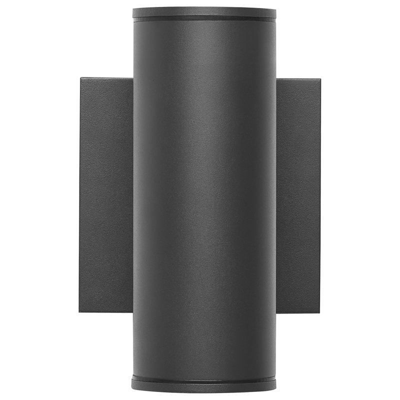 Petite applique murale 10 watts 3K / 4K / 5K CCT sélectionnable 2 lumières installation vers le haut et vers le bas finition noire 120-277 Volt