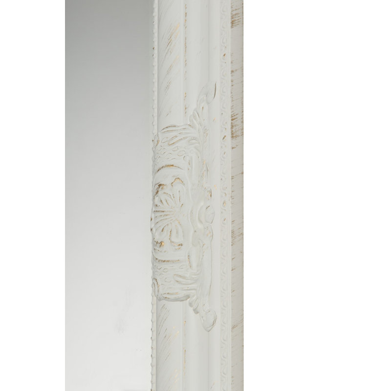 Gambier Wood Flat Wall Mirror, 187cm H x 62cm W, White