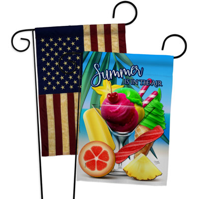 Drapeau de jardin en polyester 19 H x 13 l Summer In The Air