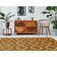 Tapis beige à motif géométrique Vardin-958838263