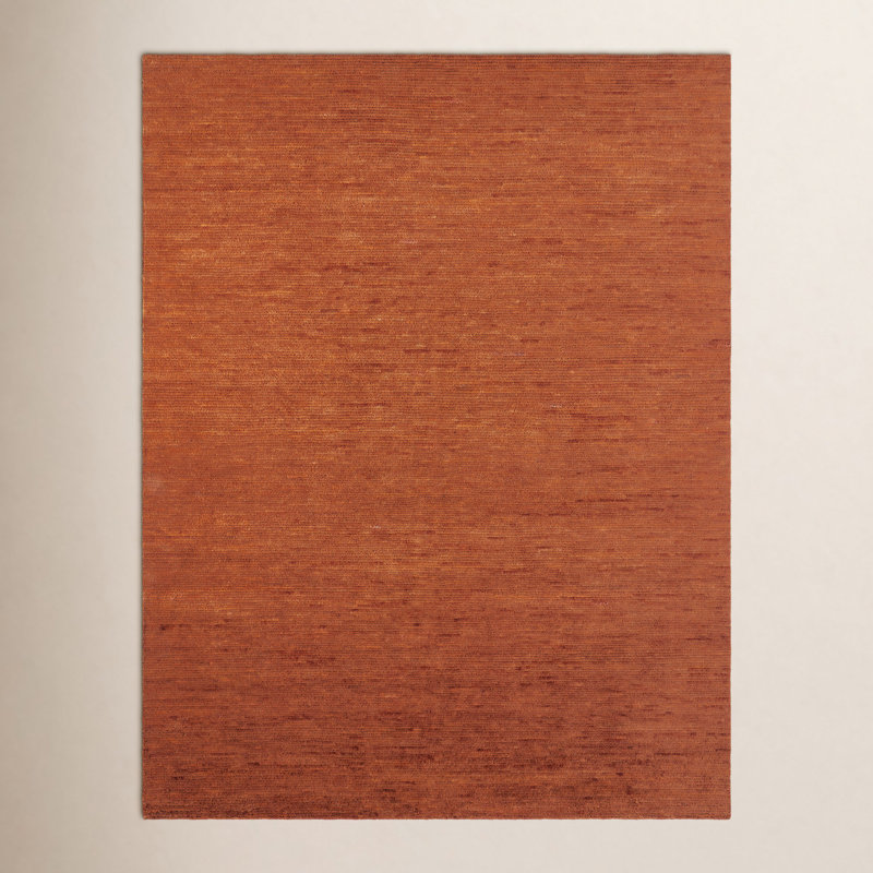 Schwenzer Sunset Ember Hand-Knotted Wool Area Rug, Runner 2'6" x 10'