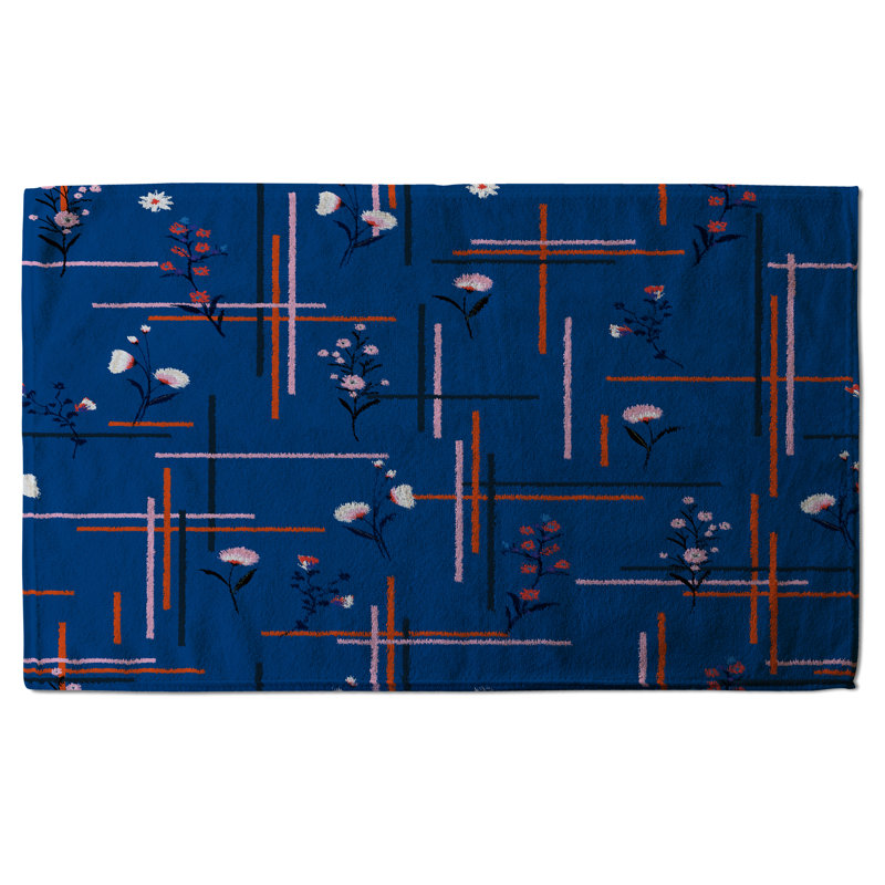 Cotton Floral Waffle Kitchen Towel